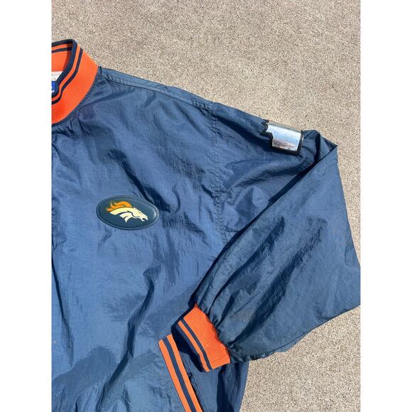 Vintage Pro Player NFL Denver Broncos Quarter Zip Windbreaker – Size Large - Picture 4 of 7